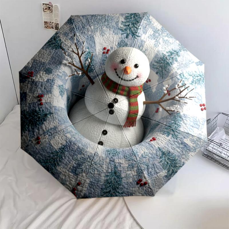 1 PC Automatic Folding Umbrella - Cartoon Pattern, Portable & Foldable Design with 8 Ribs, Christmas Birthday Gifts
