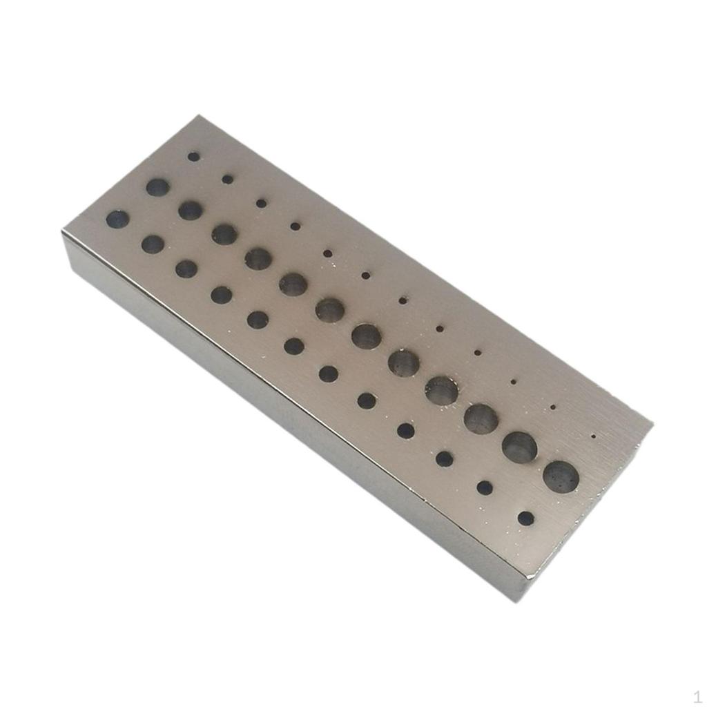 36 Holes Riveting Stake with Multiple Hole Sizes Punching Plate Punch Tool Watchmaker