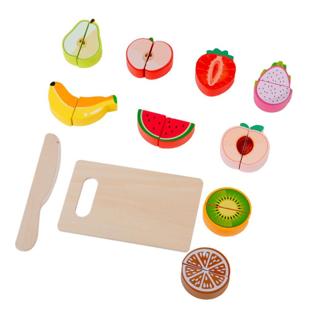 1 set Pretend Vegetables Kitchen Cutting Fruits Toys Children'S Puzzle Toys  Table Bakery Decoration