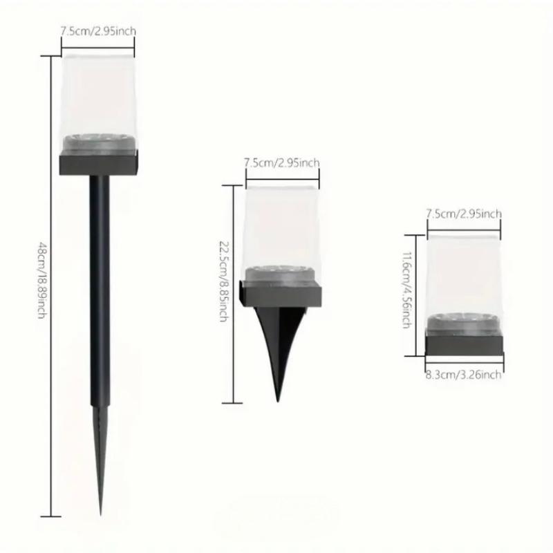 Three-purpose Solar Outdoor Ice Brick Lamp Solar-powered Garden Stake Light-Energy-Efficient,Waterproof Outdoor Lawn Lamp