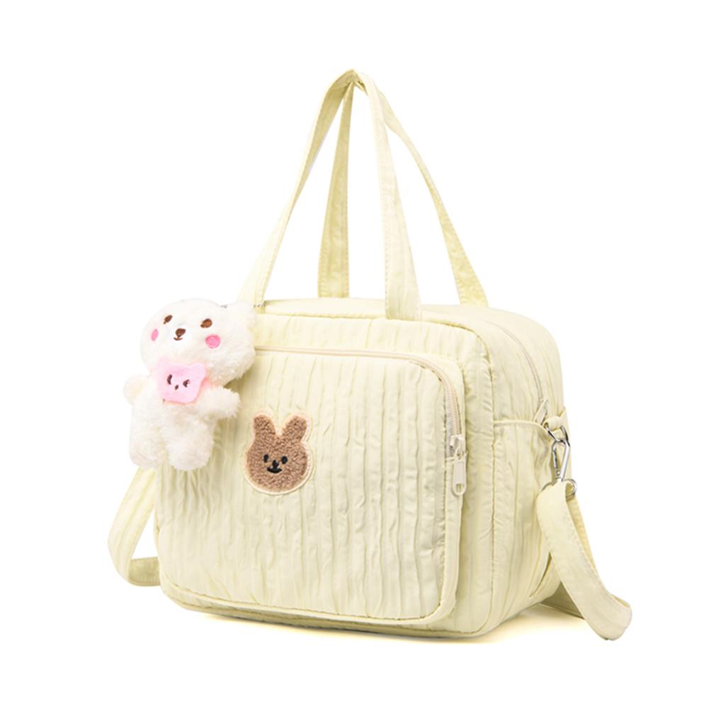 Mommy Stroller Nappy Bag Portable Cute Cartoon Multi-function Large Capacity Baby Diaper Bags with Pendant Nylon Mom Travel Tote