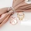 Fashion Scarf Rings Buckle for Women Lady Silk Scarf Clasp Clips Clothing Decor