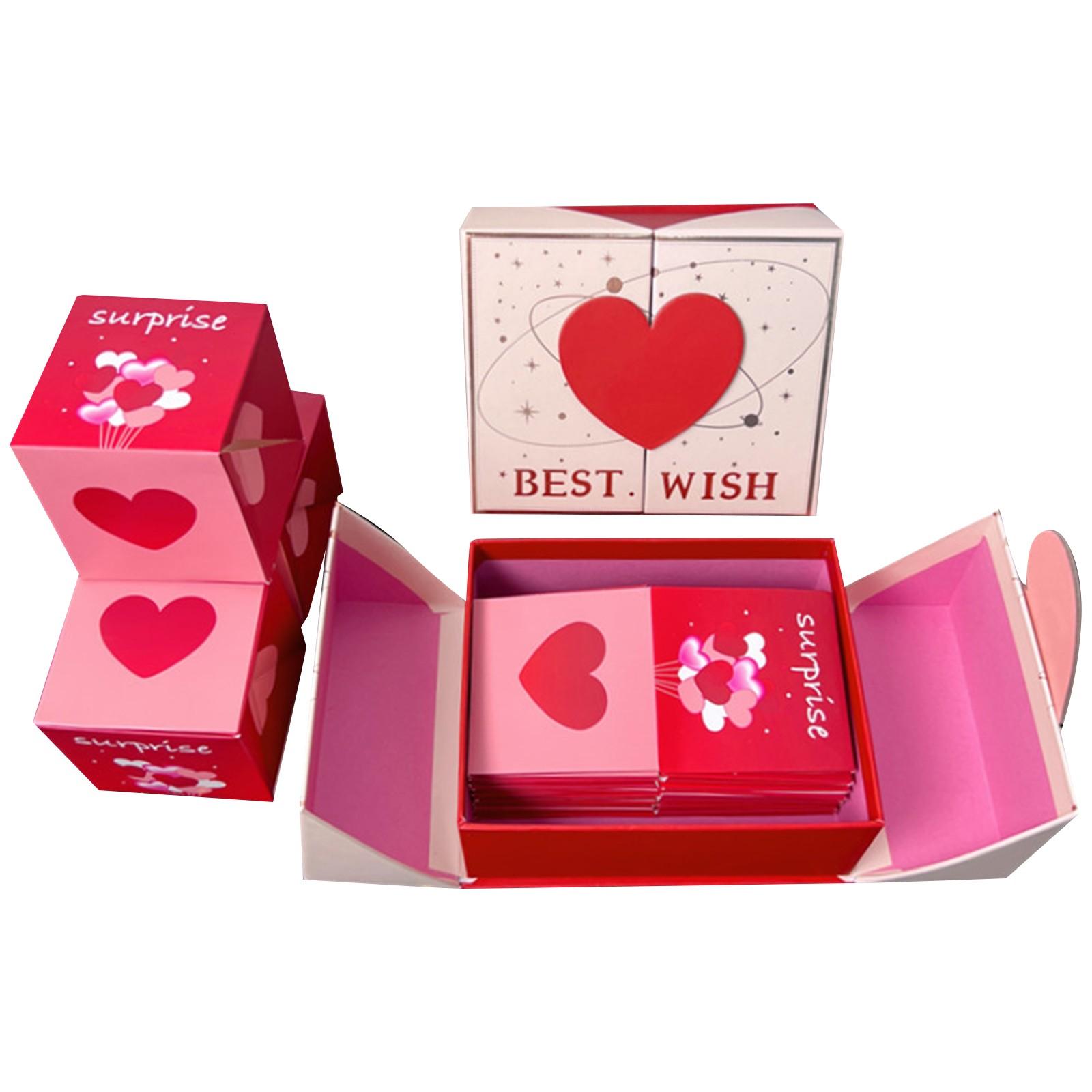 

Сюрприз Bounce Box Подарок на День святого Валентина День рождения Bounce Box Красный конверт Украшение Подарочное украшение One Size красный