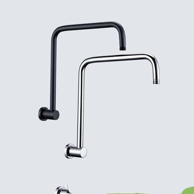 Stainless Steel High-Level Shower Extension Pipe,14.8-Inch, 360-Degree Swivel Shower Extension Pipe Arm,Swivel Shower Head Extension Arm with Flange