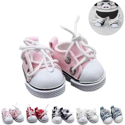 Ruokey Doll Clothes 15cm/17cm Cute Costume Outfit for Plush Toys Accessories Pink Canvas Shoes