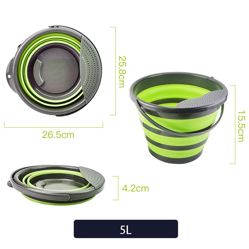 Over The Sink Colander Collapsible Chopping Board Storage Bucket Kitchen Washing Basket Vegetable Fruit Colanders Strainers New Kitchen Essentials