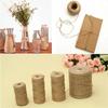 Natural Unbleached Jute Rope 50/80/100m Twine 1-2mm for Crafts Gift Wrapping Garden Tying Home Decor Wedding & Party Decoration