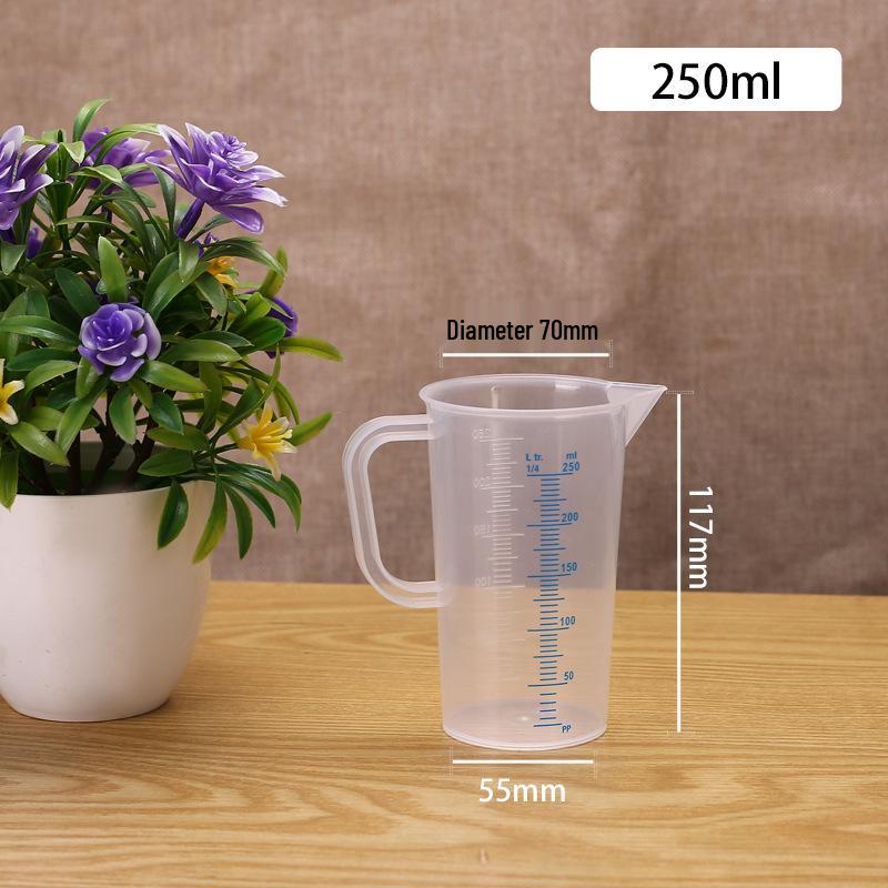 Food Grade Plastic Measuring Cup with Scale - Ideal for Milk Tea Shops & Baking, Large Capacity.