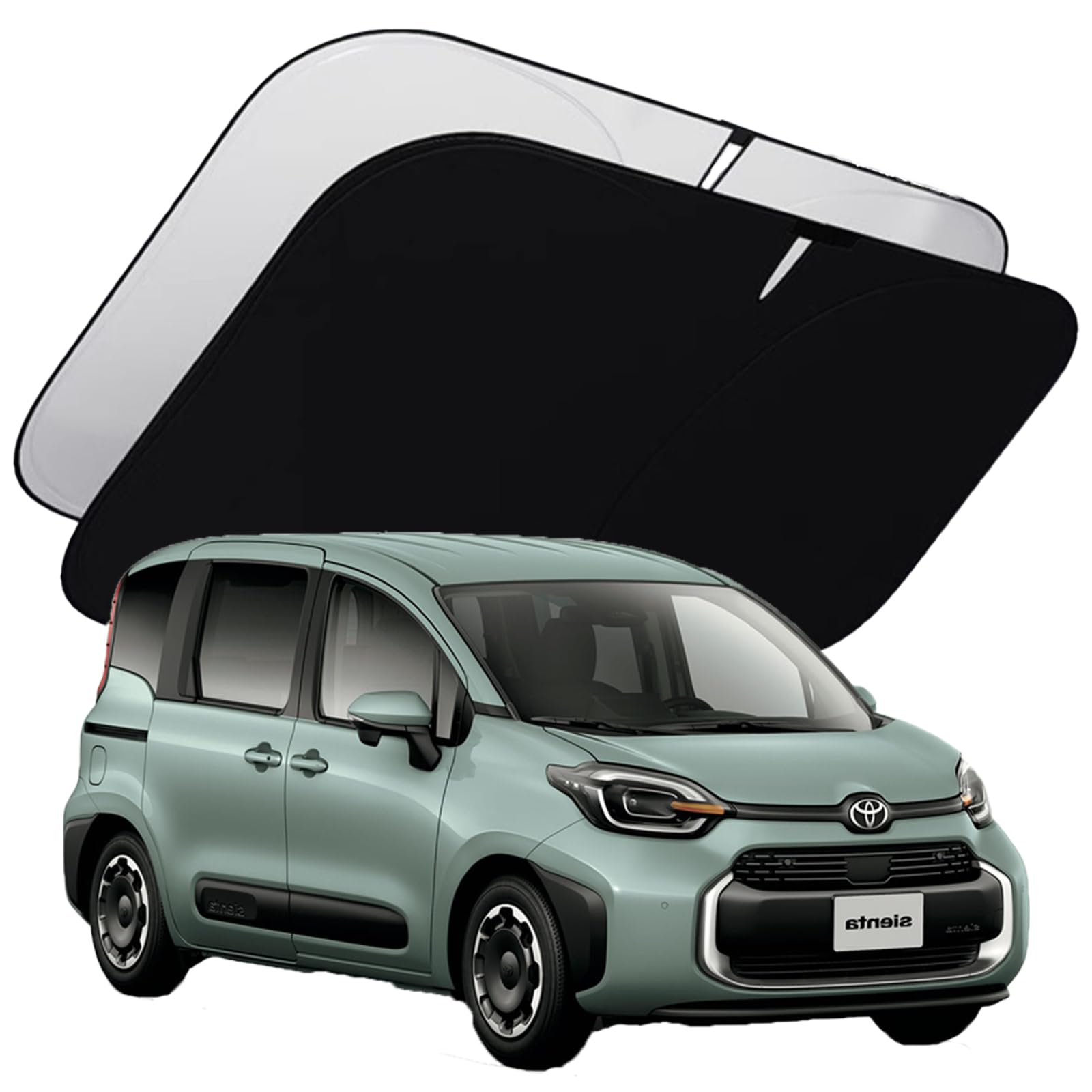 

Wincar Toyota Sienta Sunshade Front with Storage Bag (2025 New Model / Sienta Only) чёрный