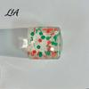 Hand Therapy Stress Balls Christmas Ice Cube Squeeze Toy, Confetti Filled Relief Calming Sensory Toy Slow Rebound Clear for Anxiety Reduction