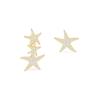 Monaco Asymmetric Multi-starfish Luxury Earrings 925 Silver Women's Gold Elegant and Refined AE12538OXY