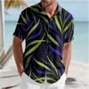 Heren Zomer Korte Mouwen Casual Straatmode Revers Overhemd Top Hawaï Vakantie Strandshirt