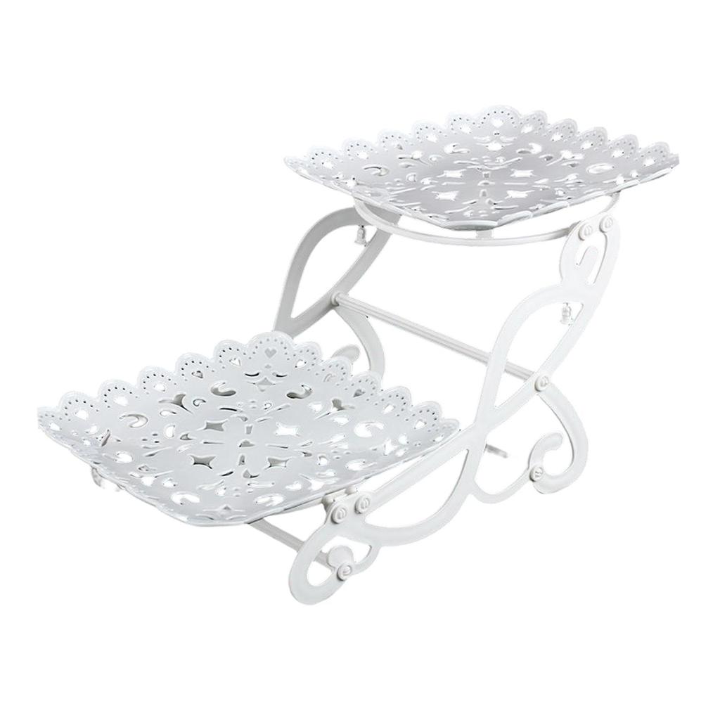 Cake Stand White Dessert Tray Snack Display Tray Bakeware Tabletop Display Stand for Candy Anniversary Banquet Tea Party