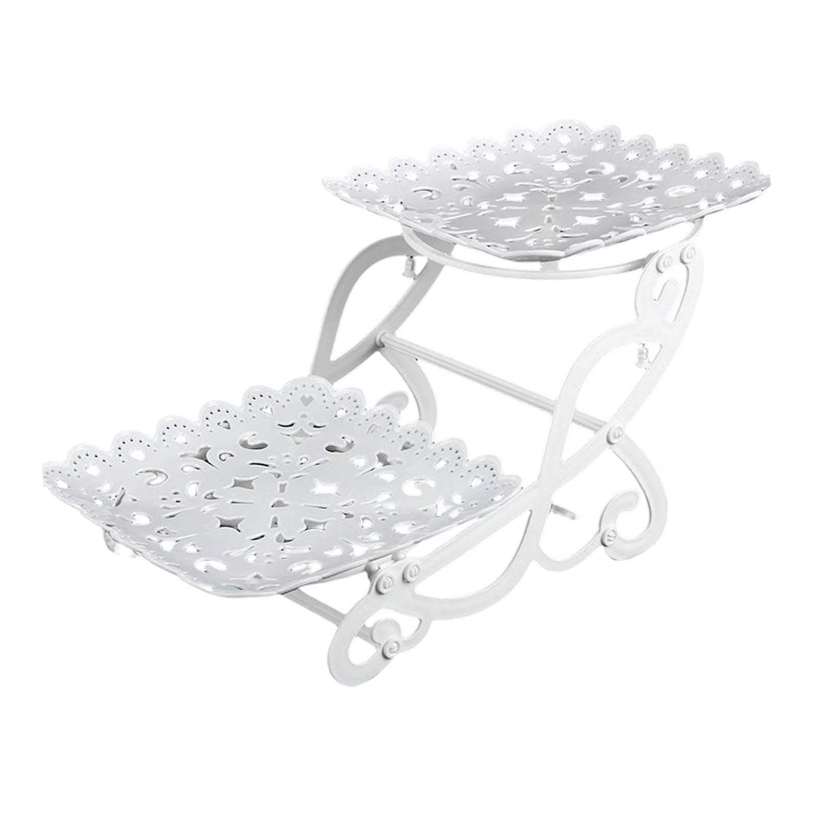 

Cake Stand White Dessert Tray Snack Display Tray Bakeware Tabletop Display Stand for Candy Anniversary Banquet Tea Party