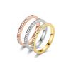 2Mm Titanium Steel Diamond-encrusted Ring for Women's High-end Niche Ins Simple Couple Ring Hand Jewelry