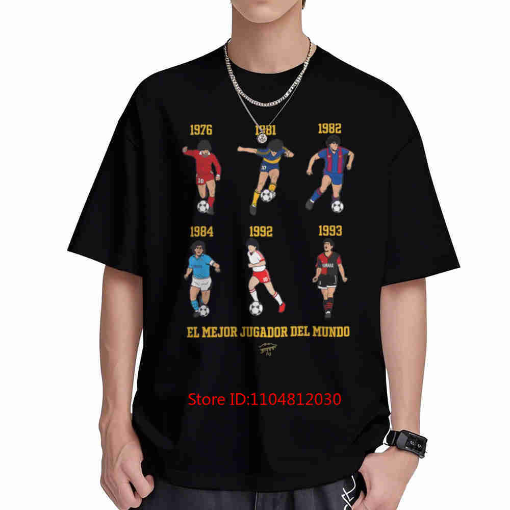 Football World Best Player 1976 1993 Soccer Legends Short Sleeve Tee 100% Cotton T-Shirt