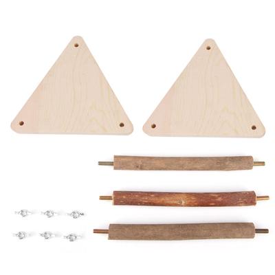 Soporte de Perca de Madera Natural Portátil para Pájaros, Juguetes para Loros Pequeños y Medianos