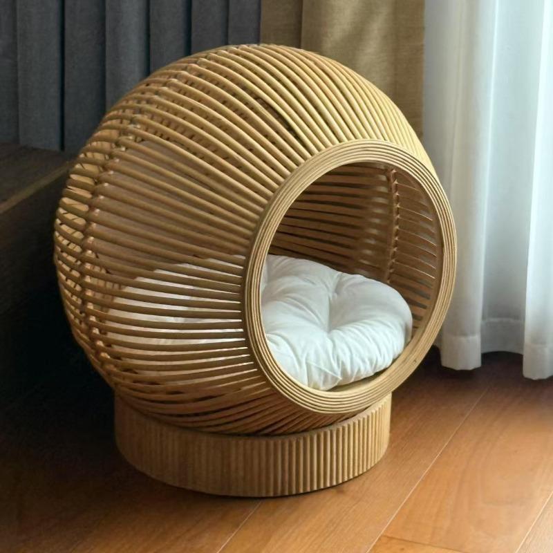 

Cat s Nest Villa Nest Rattan Bamboo Four Seasons Universal Living Room Home Log Cat Bed