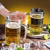 ZISIZ Glass Beer Mug with Handle