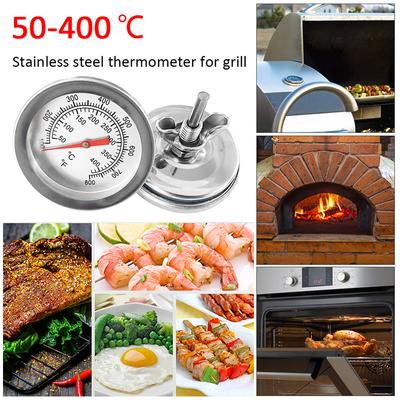 Grillthermometer Temperatur BBQ Barbecue Thermometer Kochen Lebensmittel Temperaturanzeige Smoker für Küche Anzeige 50℃400℃