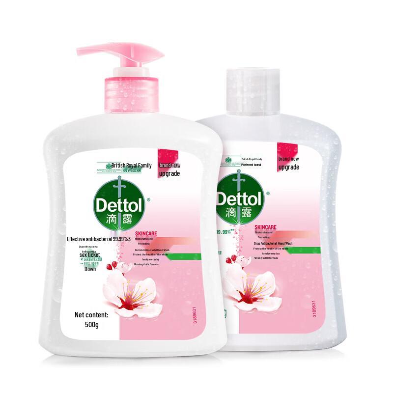 Dettol Цветочный увлажняющий антибактериальный гель для мытья рук (4 x 500 г)