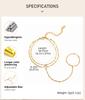 Bracciale Anello a Catena a Mano in Acciaio Inossidabile per Donna, Braccialetti Dita a Doppio Strato Placcati Oro Regolabili, Gioielli per Feste Estive