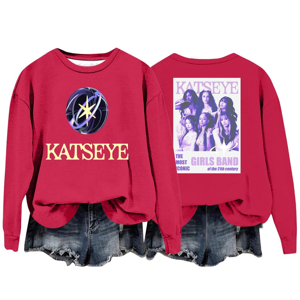 Damenmode Lässiges Langarm Locker Bedrucktes Sweatshirt