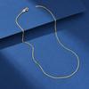 Italienisches Handwerk 0,6 mm 925er Sterlingsilber Kastenketten-Halskette Schmuck 18 Karat Gold-/Roségold-Vergoldung Klassische Perlen-Geschenke