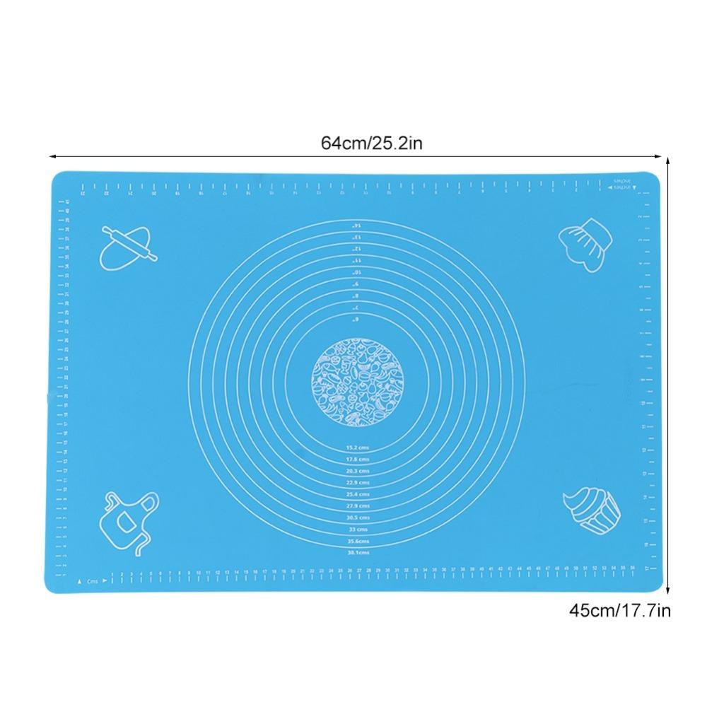 Anti-slip Bottom Non-stick Sheet Square Flat Kneading Pad Kitchen Work Pad Dessert Production синий