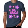 Big Sister Bright Purple Pink Yellow Retro Flower Tshirt Fitness Quick Dry Short Sleeve Top