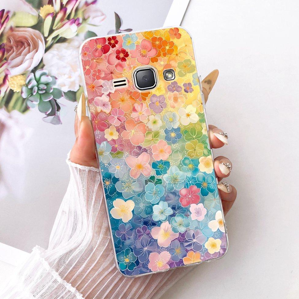 Clear For Samsung J1 2016 Case Cover Cute Cat Fashion Butterfly Funny Painted Casing For Samsung Galaxy J1 2016 SM-J120F