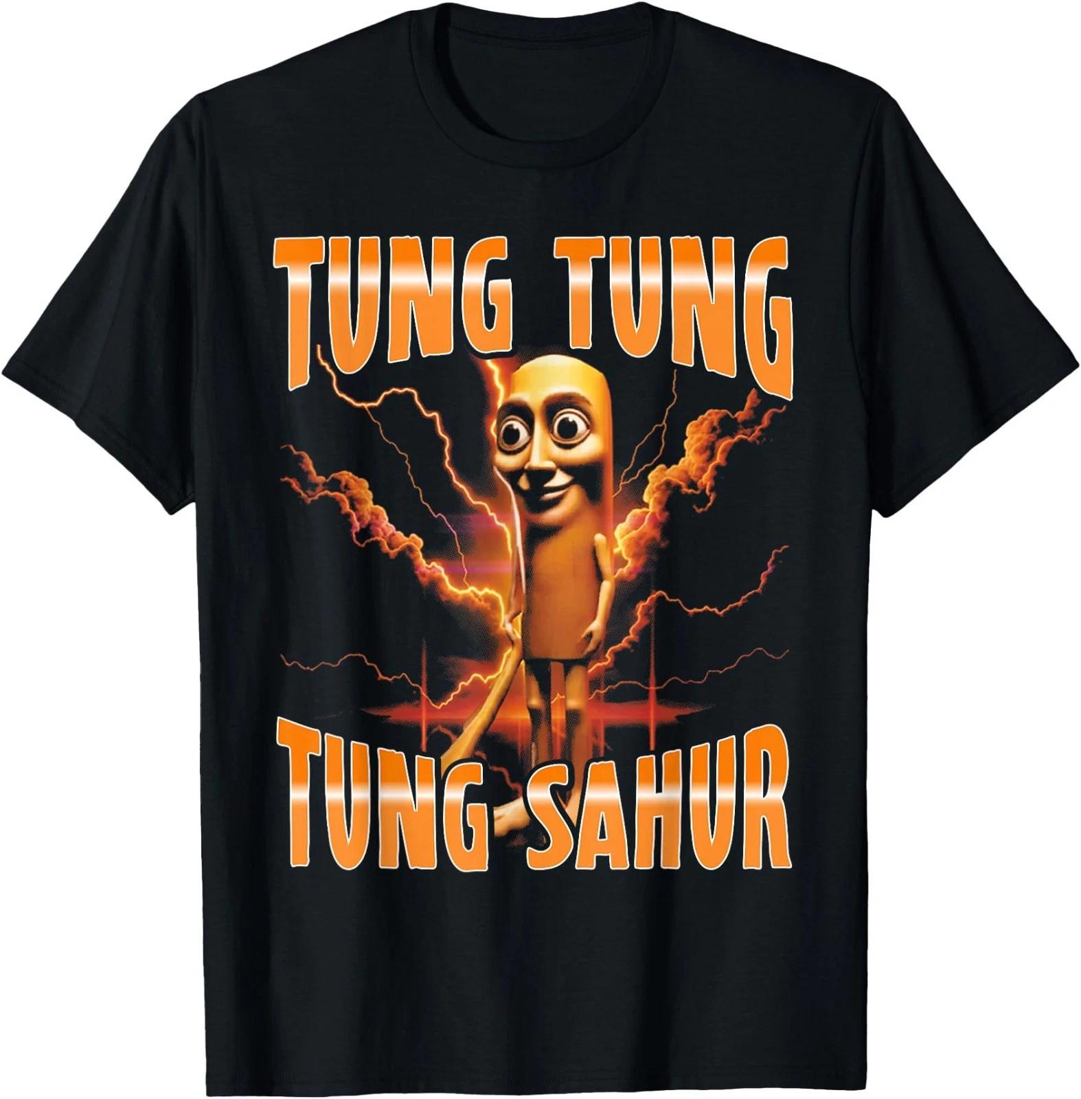 Surreal Italian Brainrot Meme Tung Tung Tung Sahur T-Shirt 4XL