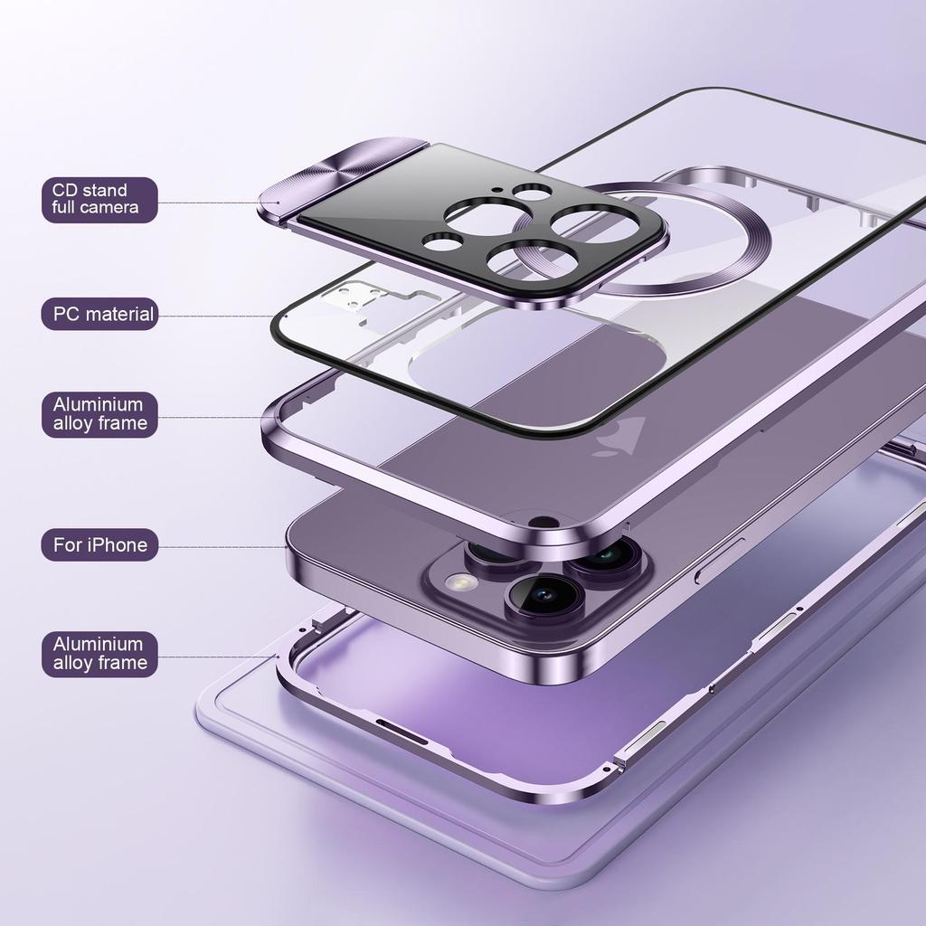 iPhone 15 Pro Max Magnetic Buckle Bracket Case, Compatible with iPhone 13/14