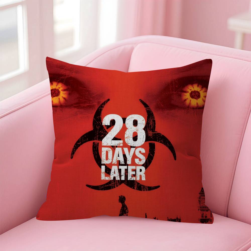 Movie Trror 28 Days Later Double-sided Printed pillow cover Short plush Suitable living rooms bedrooms sofas throw cushion cover