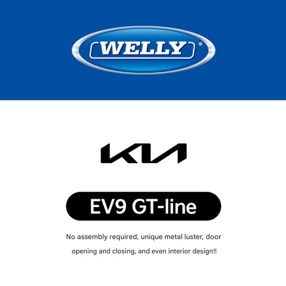 Welly 1:38 Kia EV9 Fullback, Blu/Bianco Diecast, MiniCar