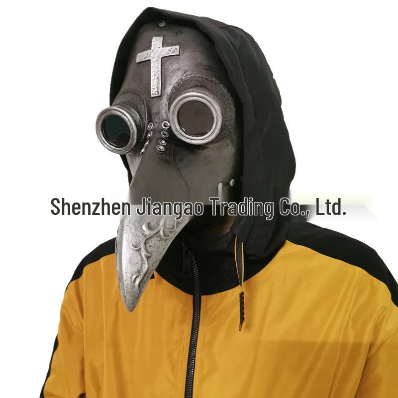 Pestdoktor Leder Schnabelmaske - Europäischer Halloween Punk Stil