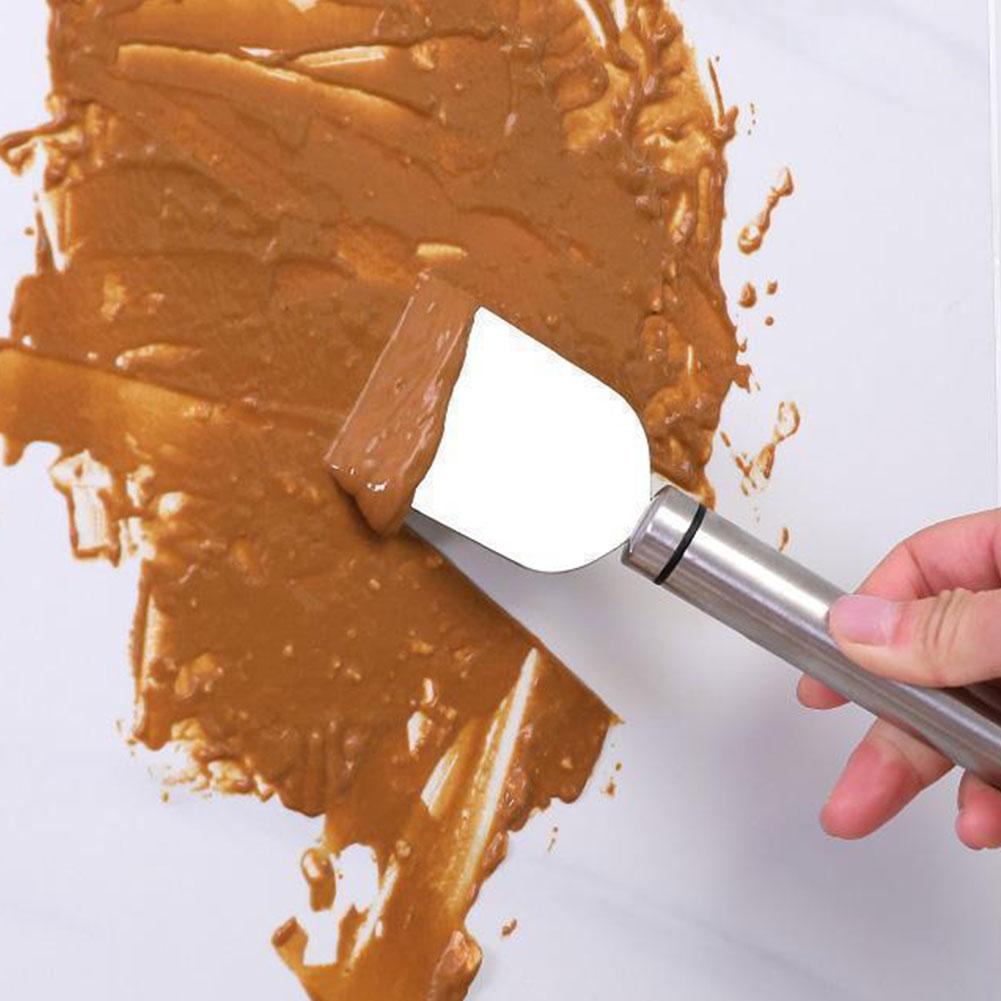 1/2PCS Stainless Steel Scraper Multifunctional Cleaning Scraper for Refrigerator Kitchen Removing Stains Adhesives from Floors