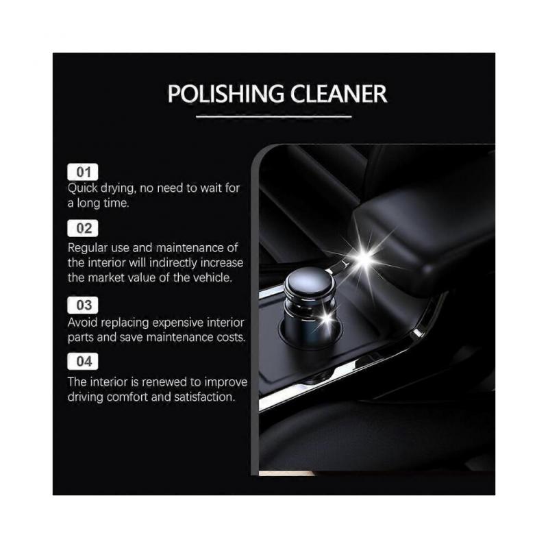(4-Pack) Polishing Cleaner for Car Interior Detailing: Rubber, Leather, and Automotive Interior Polishing Agent, Detailer, and Cleaner