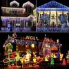 3.5M/7M Solar Curtain Icicle Light Outdoor Eaves Decor LED Decorative Light Fashion String Lights