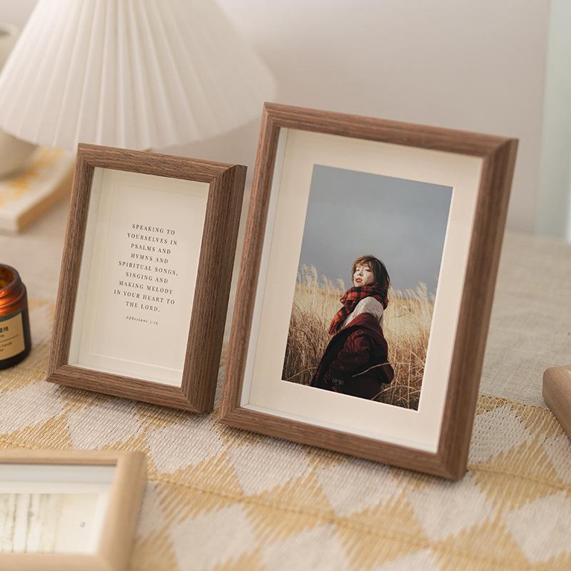 Nordic Wooden Picture Frame Creative Picture Holder Desktop Photo Frame Photo Display Wedding Party Decor Frames Wall Pictures