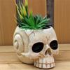 Halloween Skull Planter Resin Skeleton Model Flower Pots Container Indoor and Outdoor Container Home Garden Office Top Sale