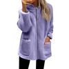 Women's Oversized Fleece Hoodie Long Sleeve Zip Up Pullover Casual Hooded Sweatshirt Jacket for Fall