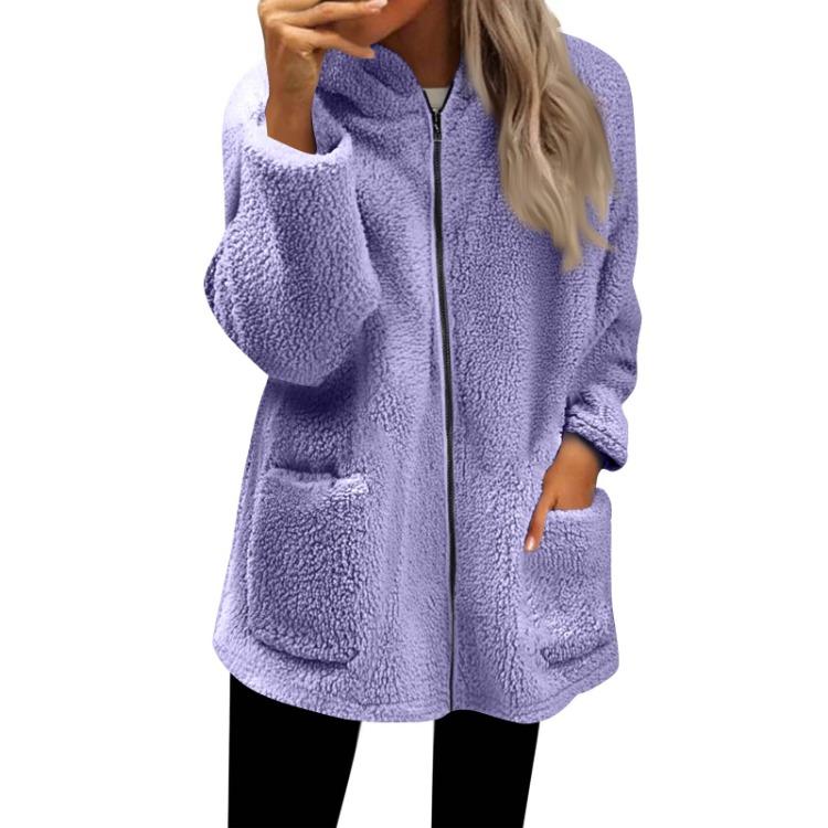 Women's Oversized Fleece Hoodie Long Sleeve Zip Up Pullover Casual Hooded Sweatshirt Jacket for Fall