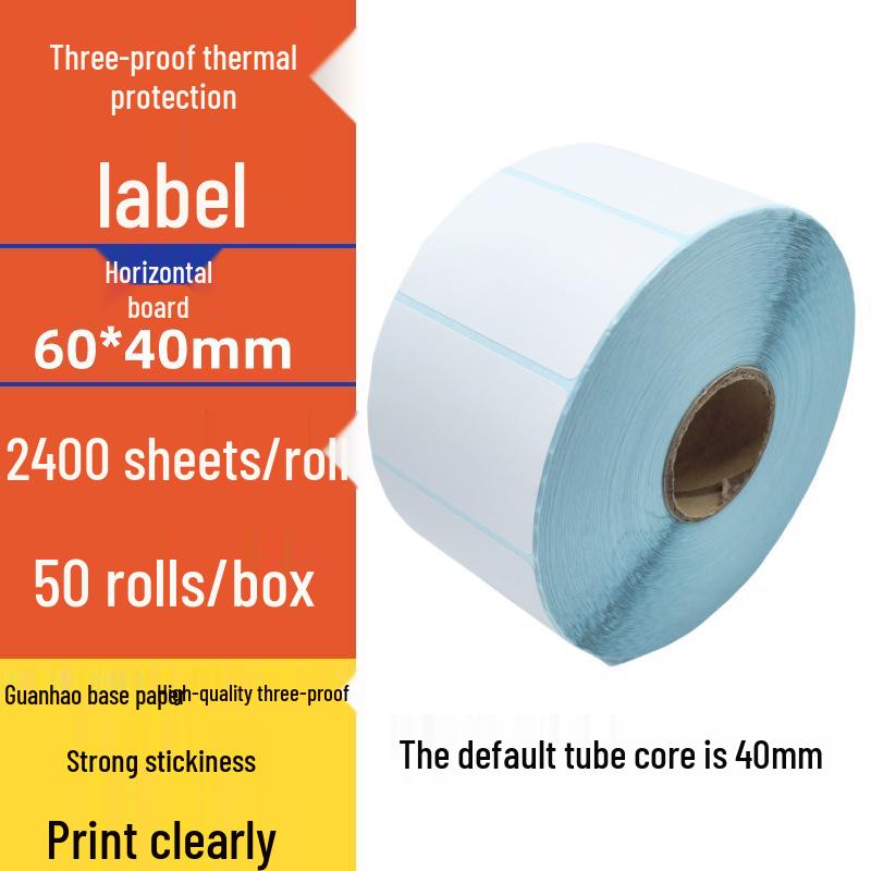 Spot Three-Proof Self-Adhesive Thermal Label Paper for Barcode Printing (100x100mm)