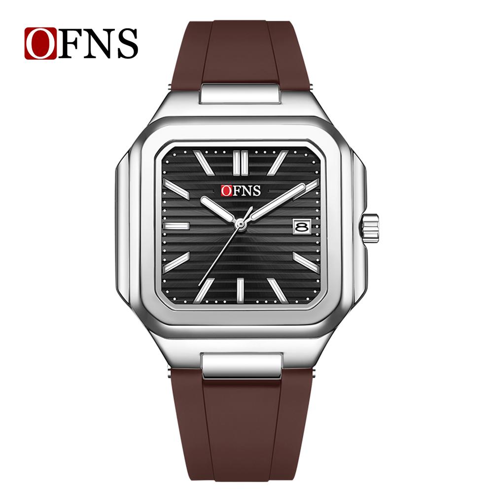 Ofns Brand 1650 Casual Fashionable Men's Quartz Watch Military Sports Waterproof Automatic Date Luxury Full Stainless Steel