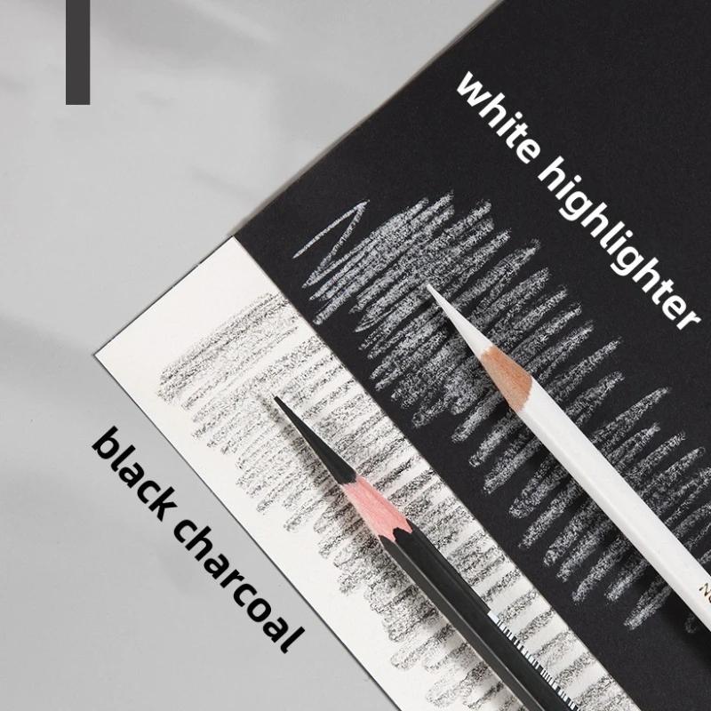 4MM Skizzen-Weißkohle-Stift Hochglanz-Bleistift-Set Schüler Malerei Weiche Kohle Künstlerbedarf Langlebig und Nicht Leicht zu Brechen