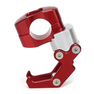 Universeller Motorradhelmhaken 22 mm 0,9 Zoll Lenker Aluminiumlegierung Gepäcktaschenhaken Rot