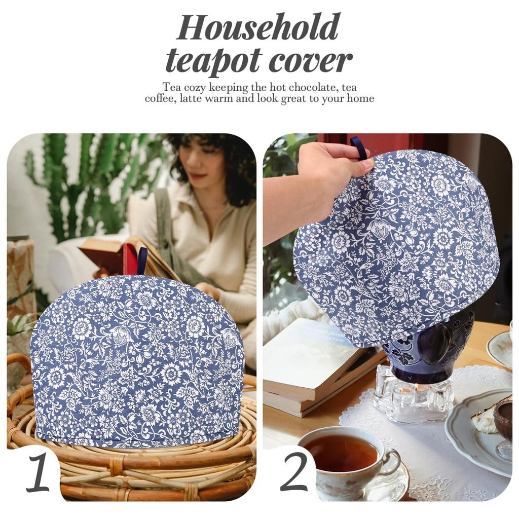 Tobbomey Teapot Cover, Lightweight Insulated Teapot Protector with Quilting, Protective and Stylish Kitchen Teapot Warmer, 12.6" x 9.1"