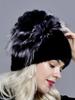 Natural Mink Fur Hat Women Winter Fox Fur Floral Skulls Furry Warm Cap Fashionable Fluffy Genuine Real Fur Girls Knitted Caps