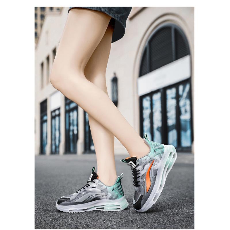 Men's Gradient Transparent Air Sneakers Lightweight Breathable Mesh Running Shoes Fashionable Athletic Footwear for Training and Daily Wear